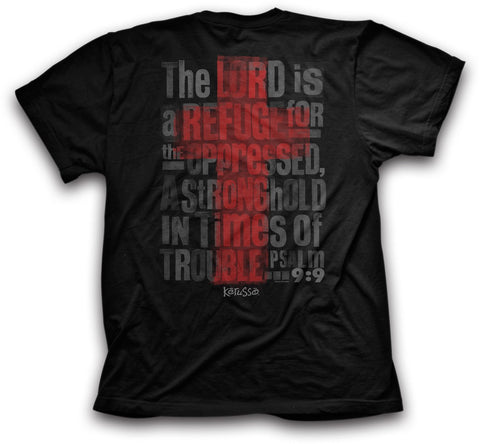 Christian T-shirt Men's - The Lord is a Refuge
