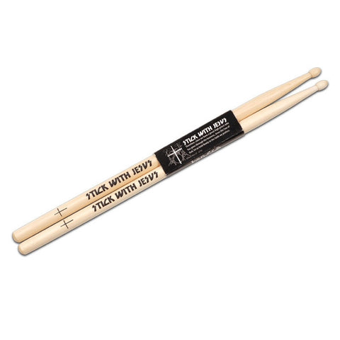 Christian Cross Drumsticks - Natural Color - Stick with Jesus - LYC