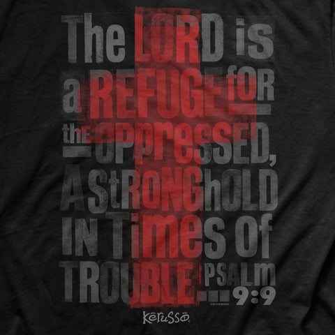 Christian T-shirt Men's - The Lord is a Refuge