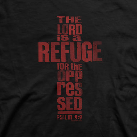 Christian T-shirt Men's - The Lord is a Refuge