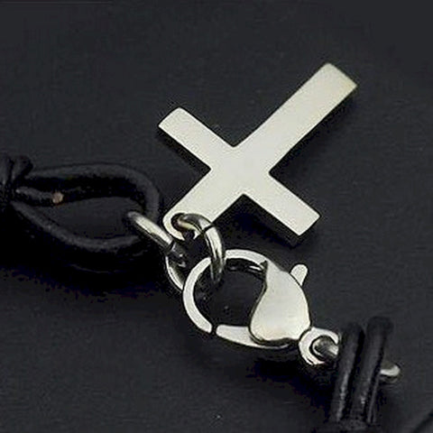 Titanium steel Cross bangle bracelet