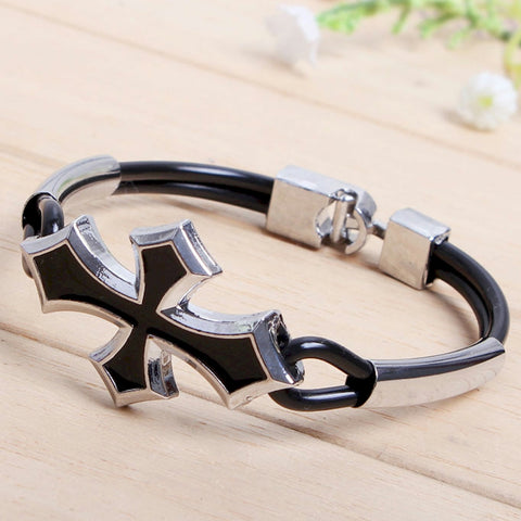 Stainless steel Cross Charm Bracelet