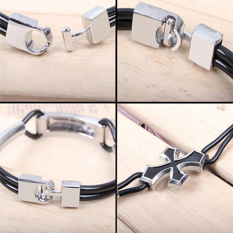 Stainless steel Cross Charm Bracelet