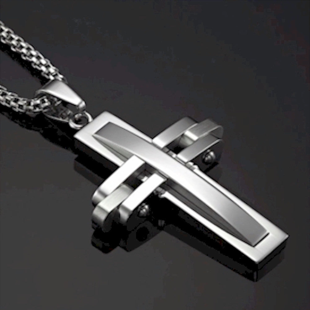 Stainless steel crucifix pendant gold mens jesus necklace – The Steel Shop