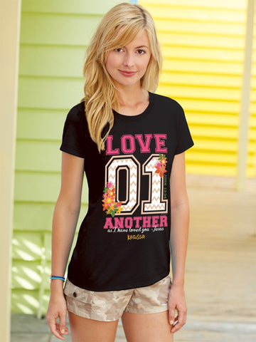 Love One Another - Girls Christian T-Shirt - Lift Your Cross