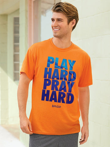 Christian T-Shirt - Play Hard Pray Hard